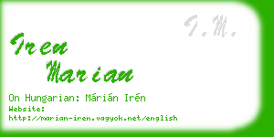 iren marian business card
